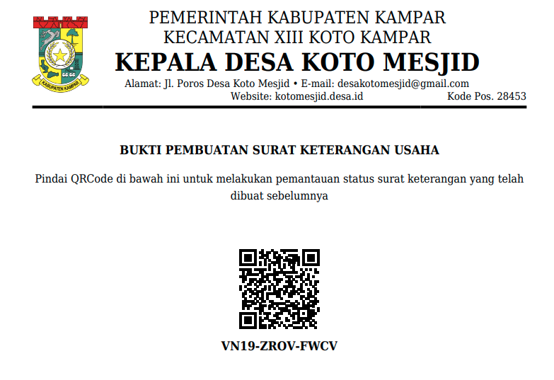 tentukan surat online